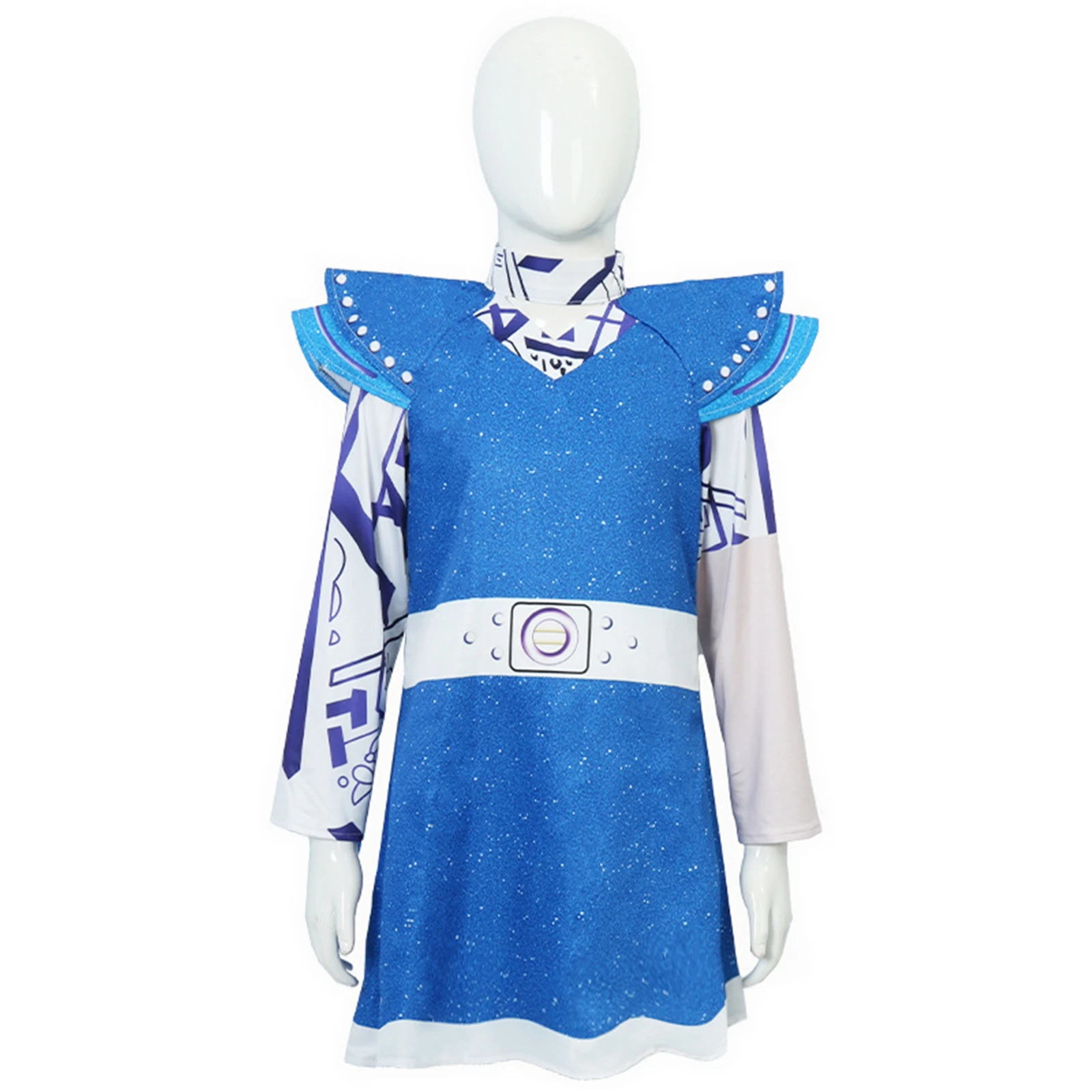 

Addison Willa Cosplay Costume Movie Girl Alien Dress Flying Sleeves Kids Dress Stage Performance Dress Halloween Uniform Set