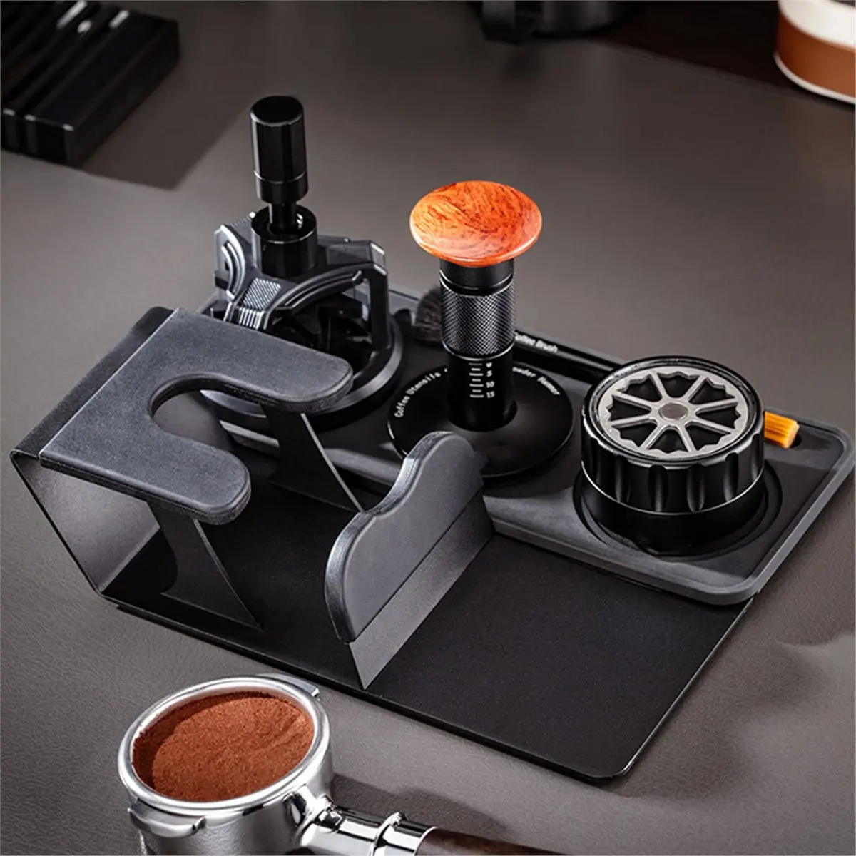Coffee Tamper Base Silicone Tamper Pad Anti-Slip Tamper Base Handle Pad Corner Pad Powder Hammer Pad for 51-58mm Handles