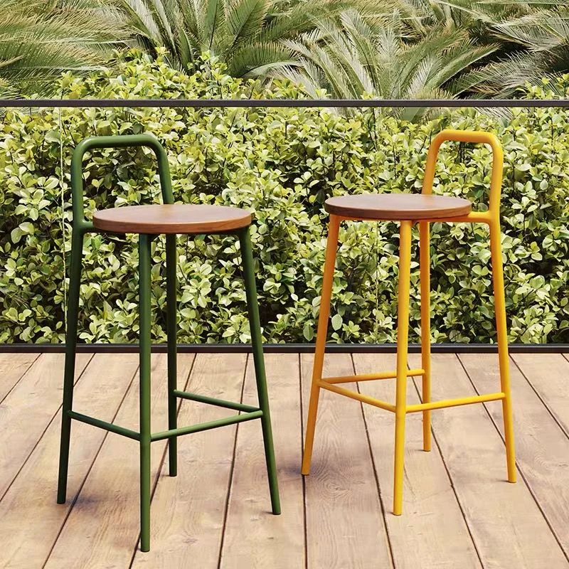 

Height Minimalist Bar Stools Design Outdoor Wood Modern With Back Bar Stools Comfortable Relaxing Cadeira Garden Furniture Sets