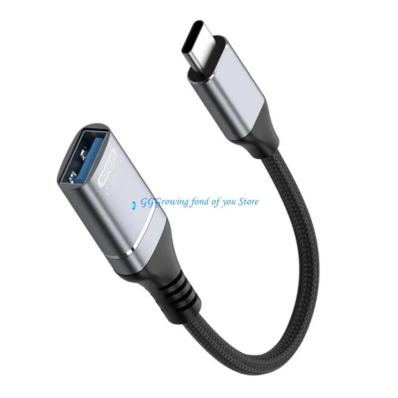 كابل H9EB USB C OTG نقل بسرعة 10 جيجابت في الثانية لأجهزة التحكم في الألعاب سلك من النايلون المضفر من النوع C #5