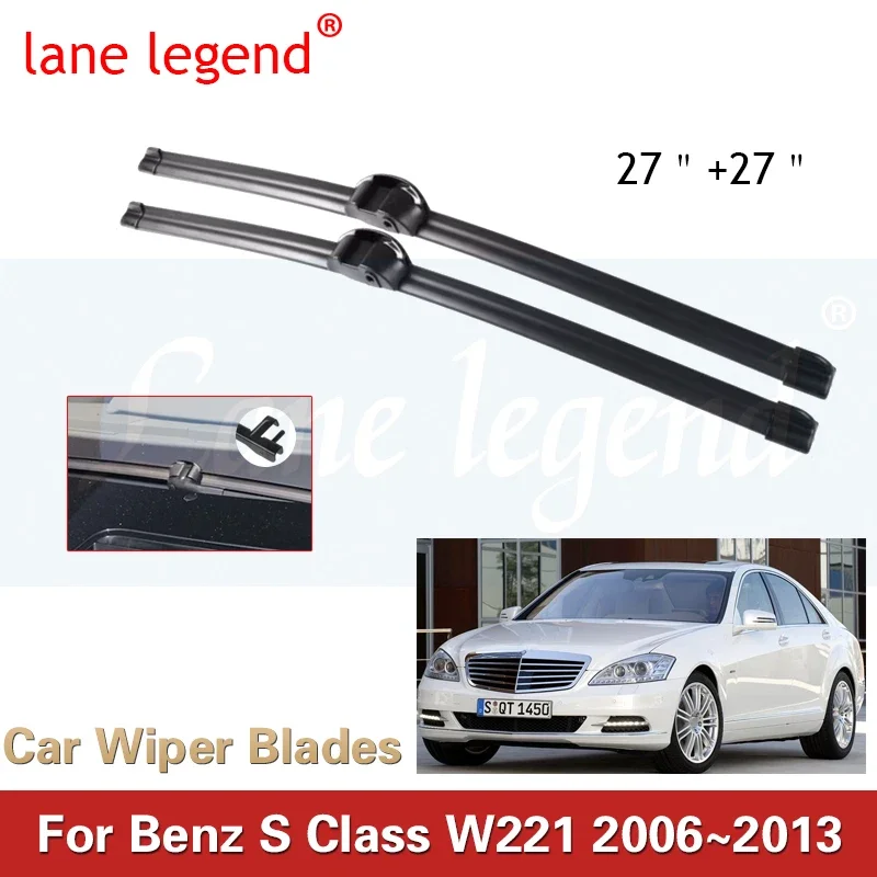 

Wiper Front Wiper Blades For Mercedes Benz S-Class W221 2006-2013 2007 2008 2009 2010 Windshield Windscreen Front Window 27"27"