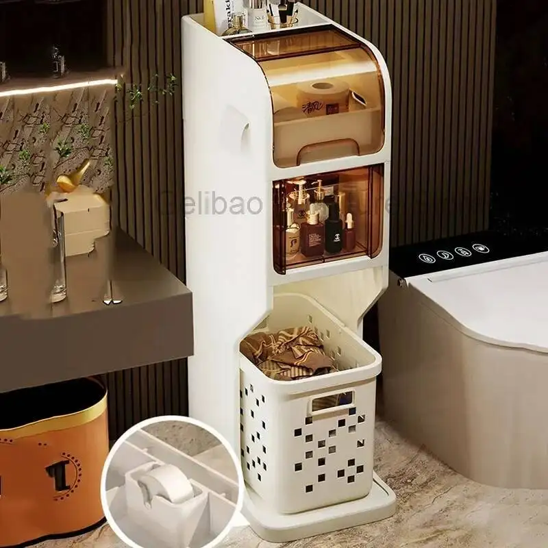 

Paper Narrow Bathroom Cabinet Modern Plastic Space Plant Saver Bathroom Shelves Decorations Buffet Archivadores Home Furniture
