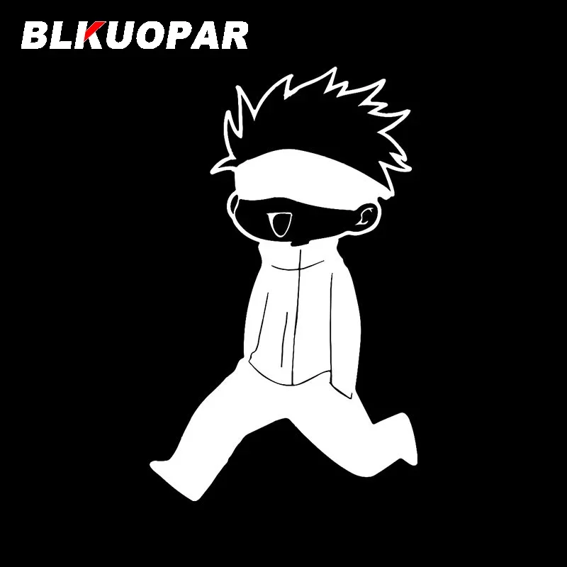 BLKUOPAR Jujutsu Kaisen Gojo Satoru Anime Silhouette Auto Aufkleber Persönlichkeit Kreative Aufkleber Laptop Stoßfänger Windschutzscheibe Auto Label