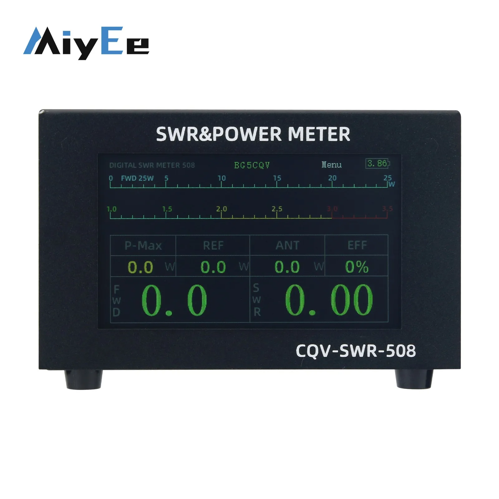 CQV-SWR-508 Digital SWR Power Meter 200W 1.8-54MHz 4.3 Inch IPS Color Screen Standing Wave Meter HF Ham Radio
