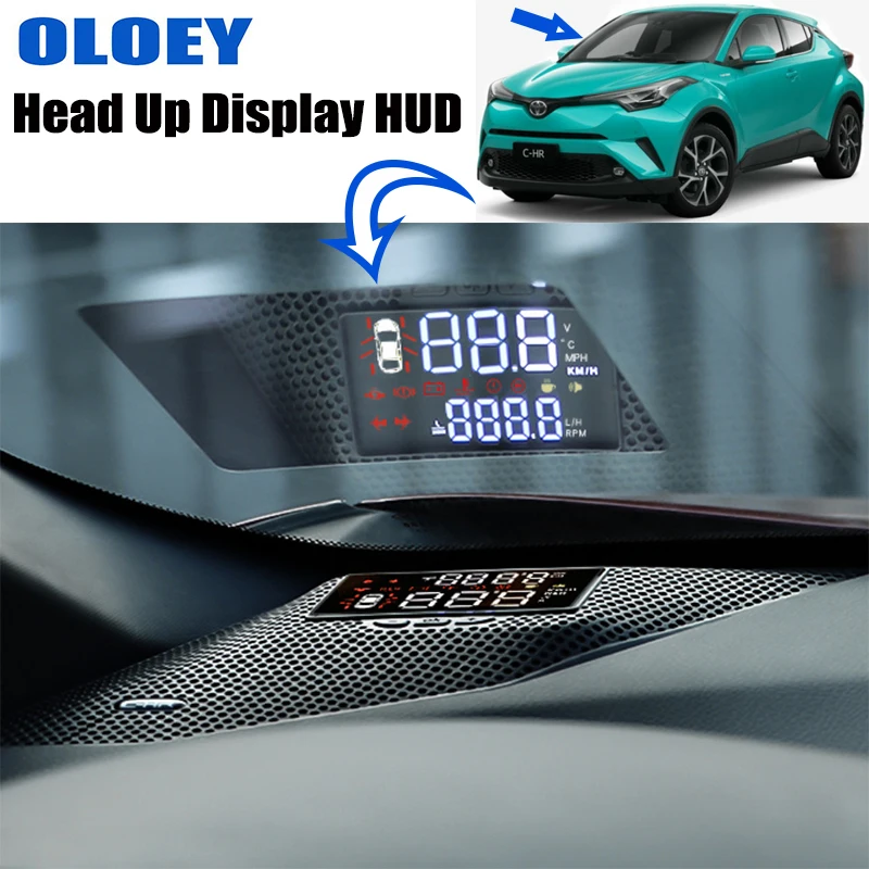 For Toyota C-HR CHR C HR 2017 2018 ~ 2021 OEM Head Up Display HUD Safe Driving Screen Alarm System Car Electronic Accessories