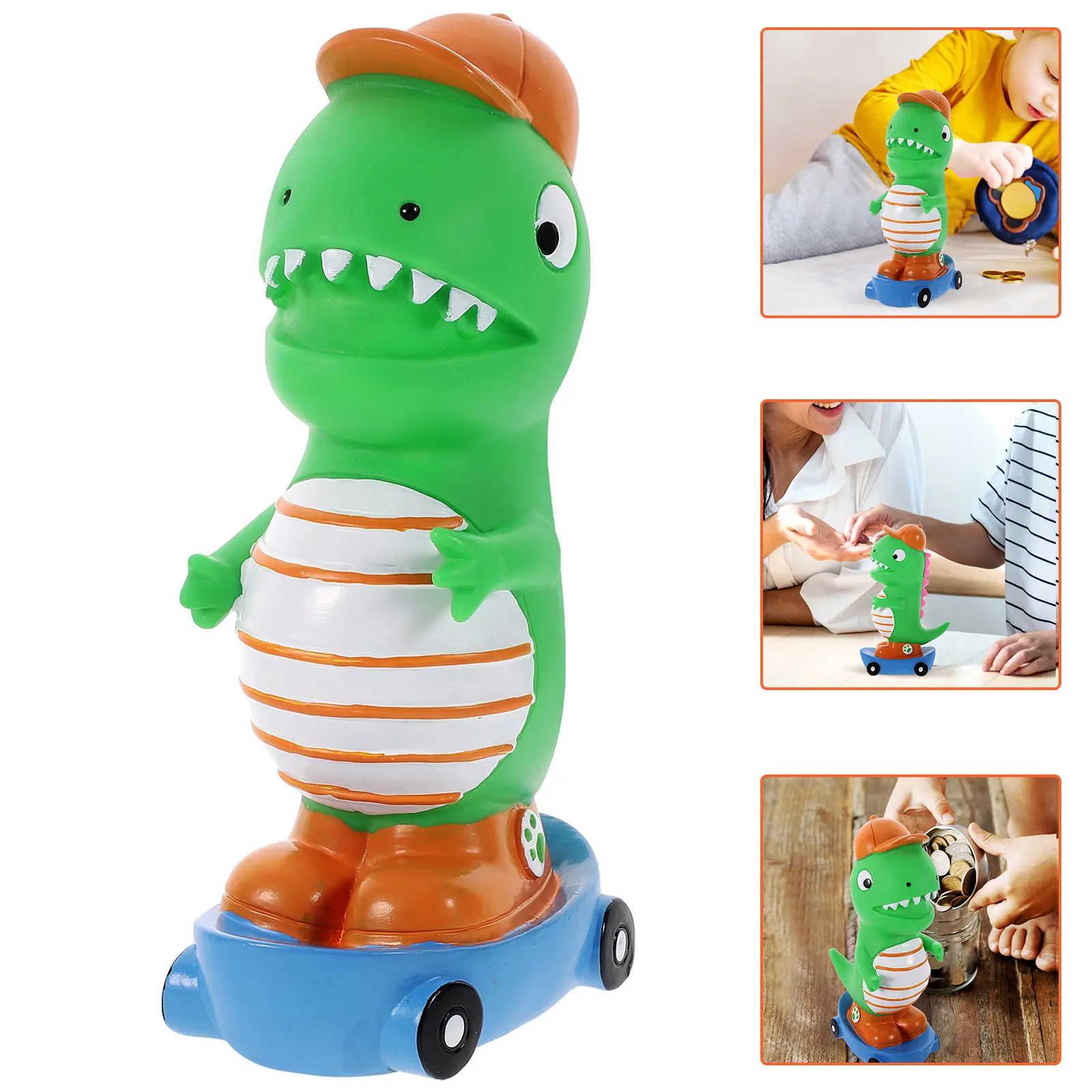 

Милая копилка в виде динозавра, виниловая копилка, настольный контейнер для денег, декоративный держатель для монет, очаровательный подарок на день рождения для девочек и мальчиков