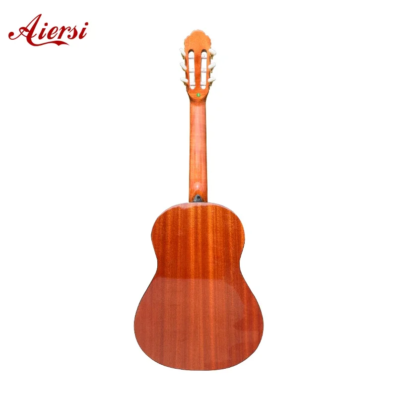 Aiersi brand Gloss Finish Handmade 3/4 Small Size 36 inch Solid Top Classic Guitar for students and Children