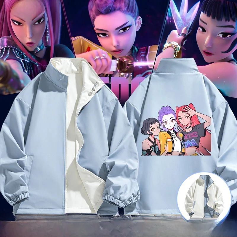 

Куртка Rumimi La Zo K Witch Up двусторонняя, новая, на молнии, повседневная, свободного кроя, из полиэстера