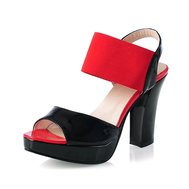 Oversize Large size Big Size Color matching high heel sandals high heels sandals women shoes woman summer ladies