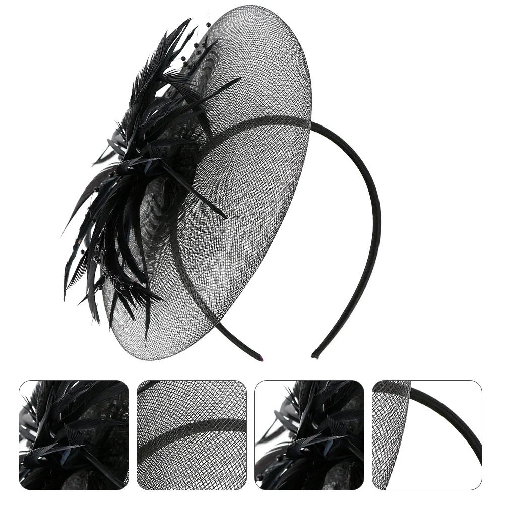 

Mesh Feather Headband Hair Accessories Decorative Hair Clips Creative Party Decor Headwear Bow Clasp Clip Barrettes Pin