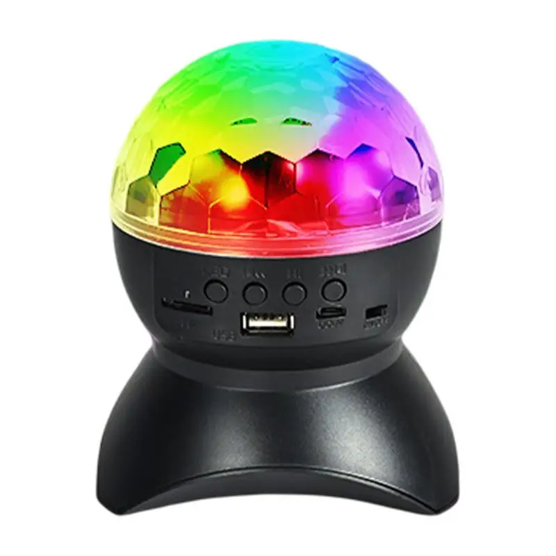 Disco Ball LED Light DJ Strobe Light Disco Ball Decorations Party Lights Wireless Speaker 7 Color Settings USB Rechargeable