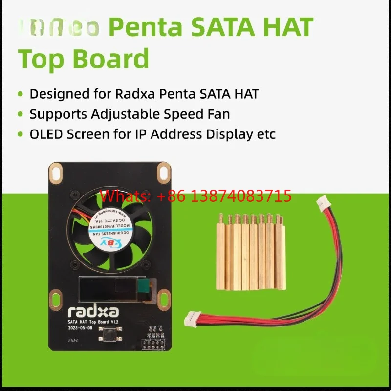 Radxa Penta SATA HAT Top Board, Designed for Radxa Penta SATA HAT