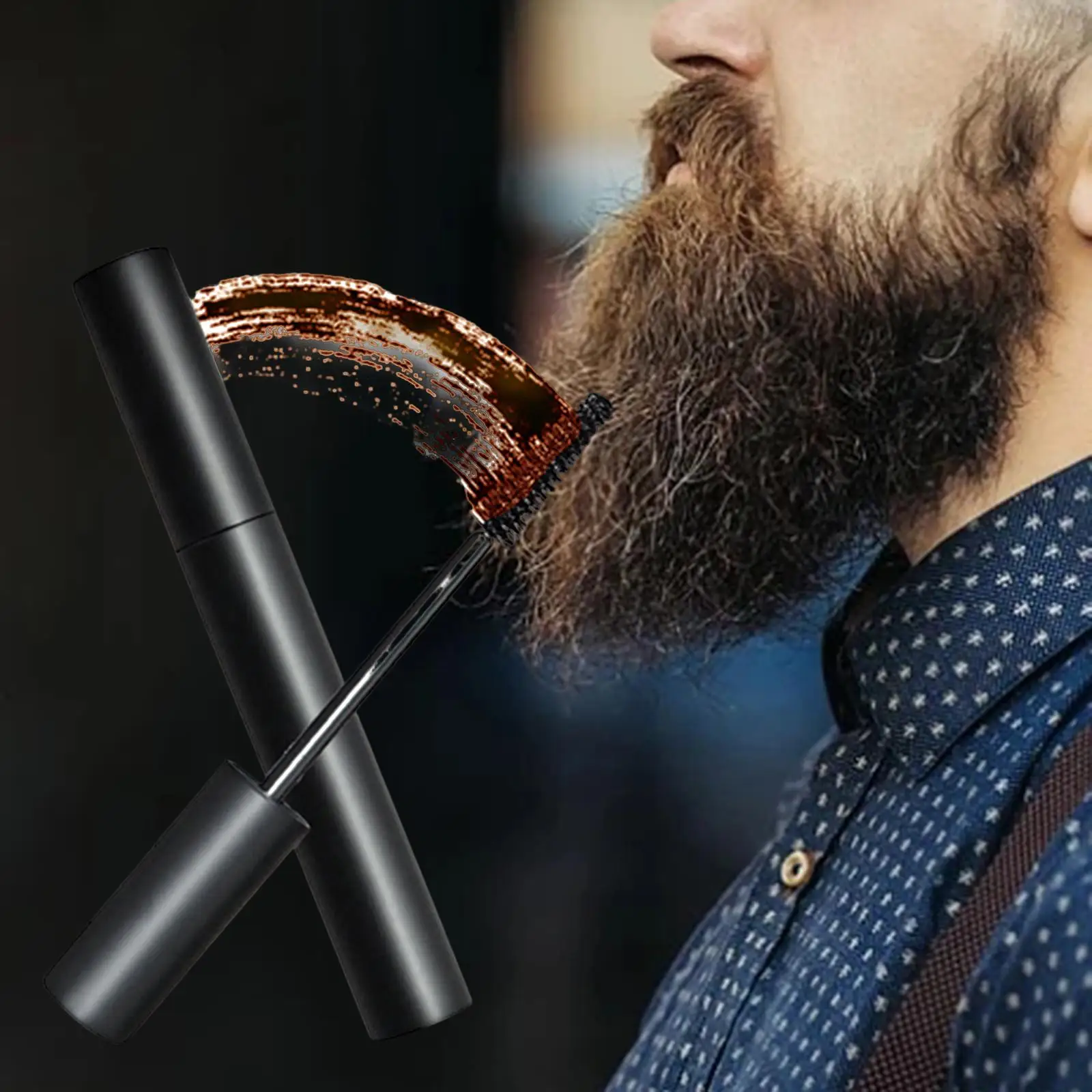 Brosse à barbe pour sourcils et moustache, mascara à couverture rapide pour retouche