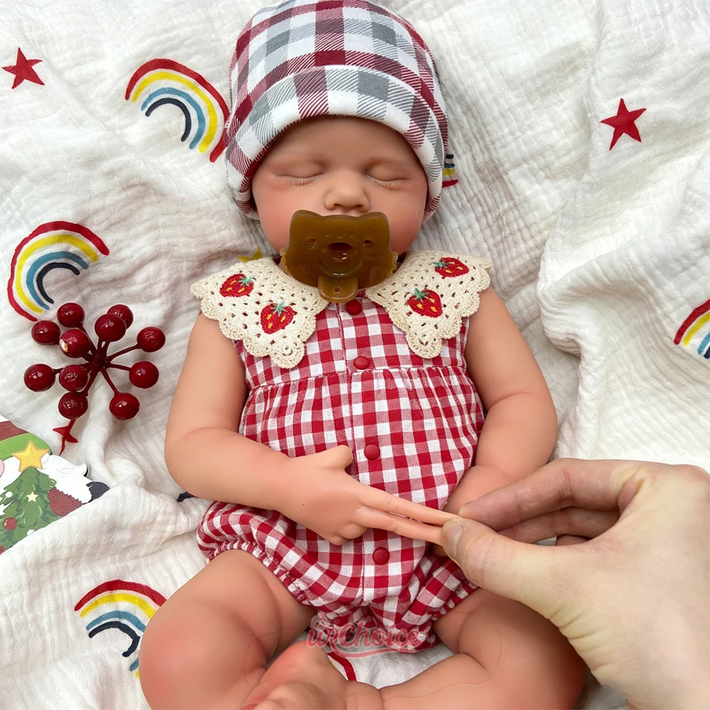 20inch Can Open Mouth Loulou Silicone Reborn Doll Realistic Full Body Fine Details Premium Model for Educational Training and Display