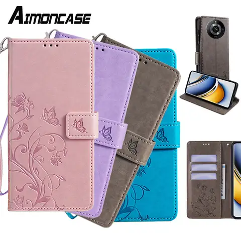 Fashion Ladies Kickstand Mobile Phone Case for Realme 11 Pro Plus realme 11X 10 7 8 9 Pro Plus 8i 8S Flip Leather Wallet Cover