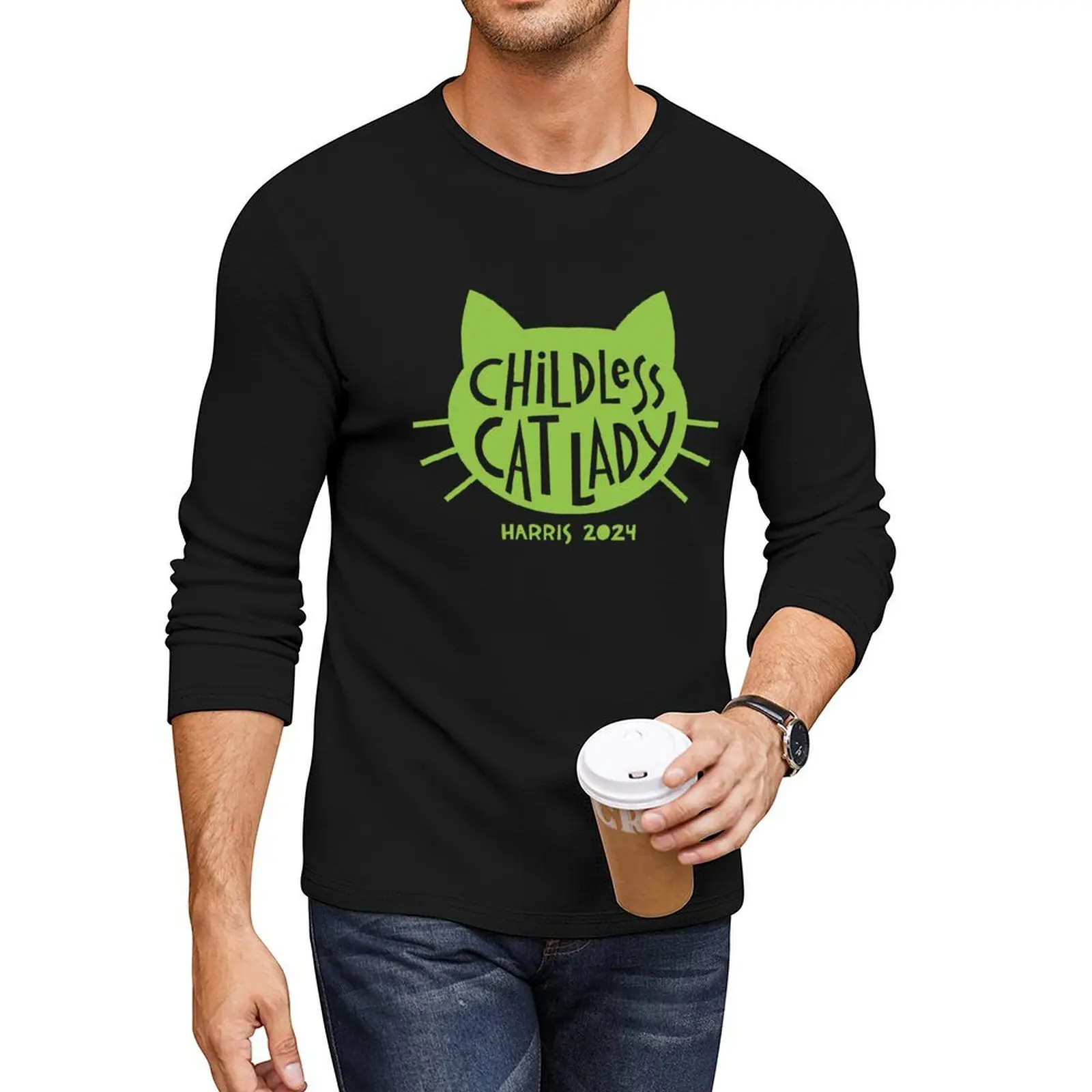 Childless Cat Lady, Harris 2024 Long T-Shirt graphic t shirt customized t shirts mens clothes