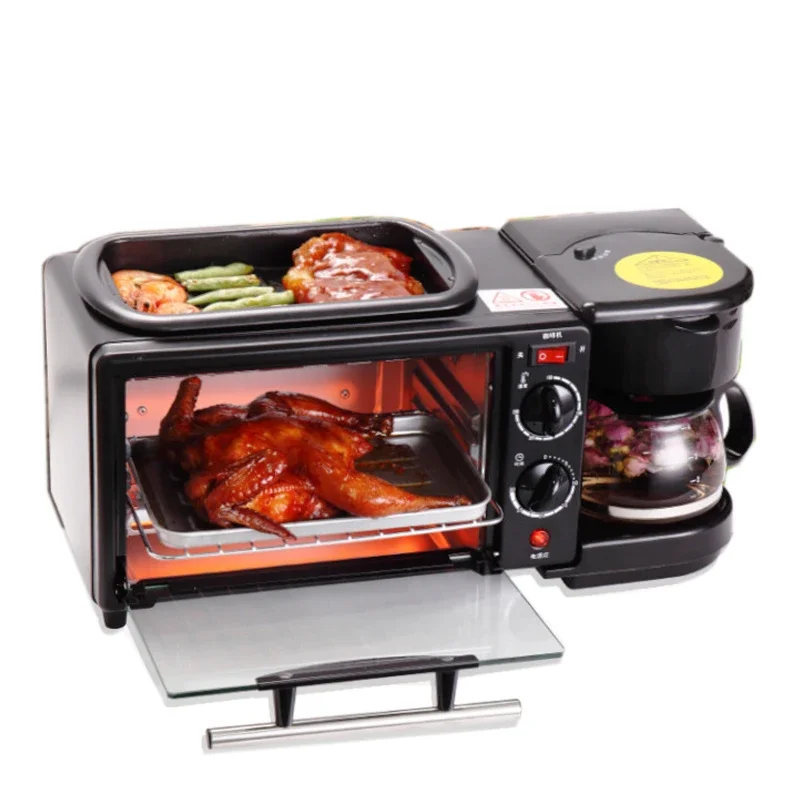 ZK Three in One Breakfast Machine Multifunctional Electric Oven Hamburg Sandwich Bread Maker