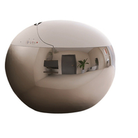 Silver egg-shaped smart toilet integrated voice intelligent control automatic flip high-end smart toilet