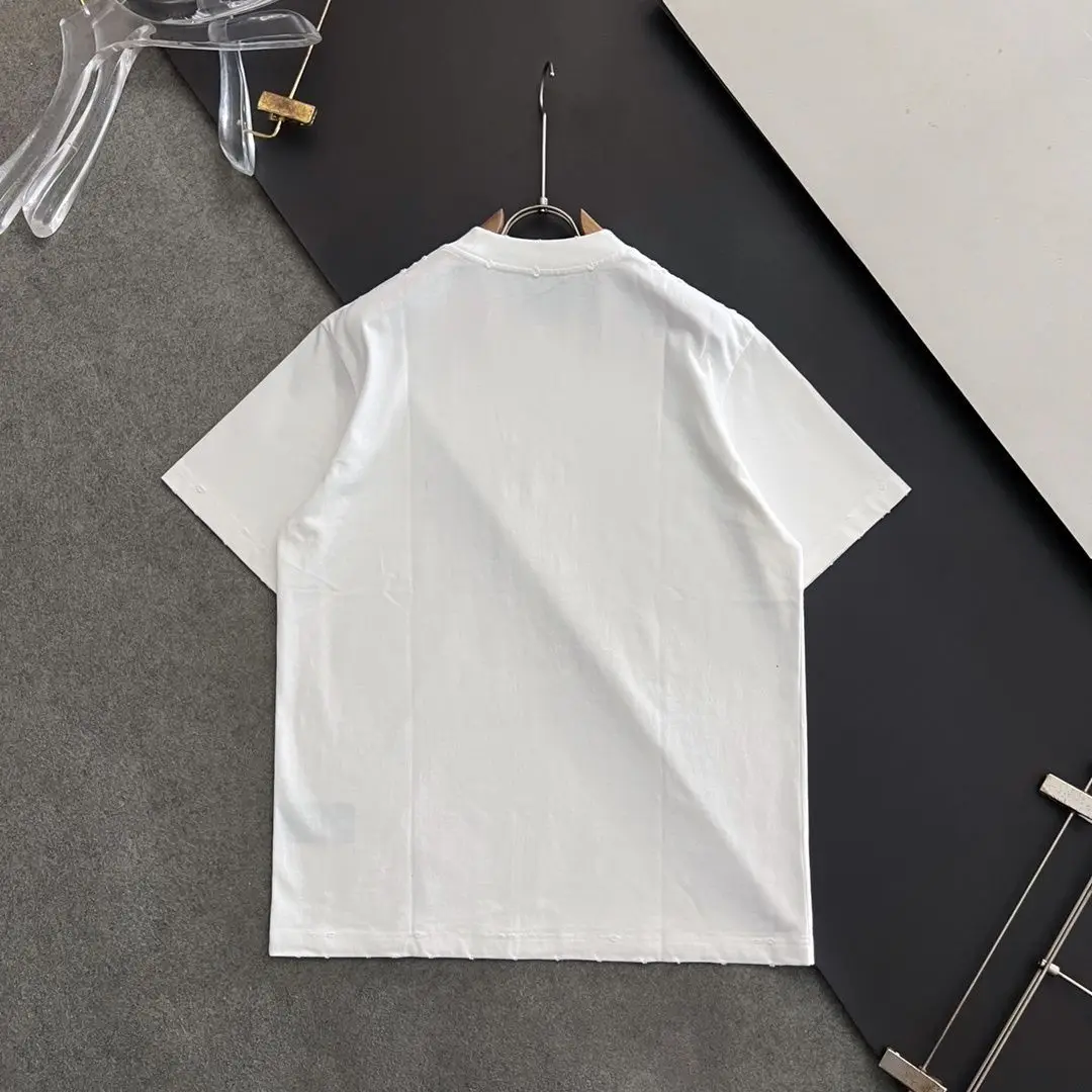 男性と女性のための半袖Tシャツ,大きなモンスターのプリント,アメリカンファッション,夏,新しい,2024