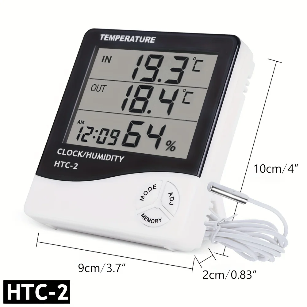 LED-thermometer Thermo-hygrometer Multifunctionele elektronische klok Temperatuur-vochtigheidsmeter Weerstation voor thuis met alarm