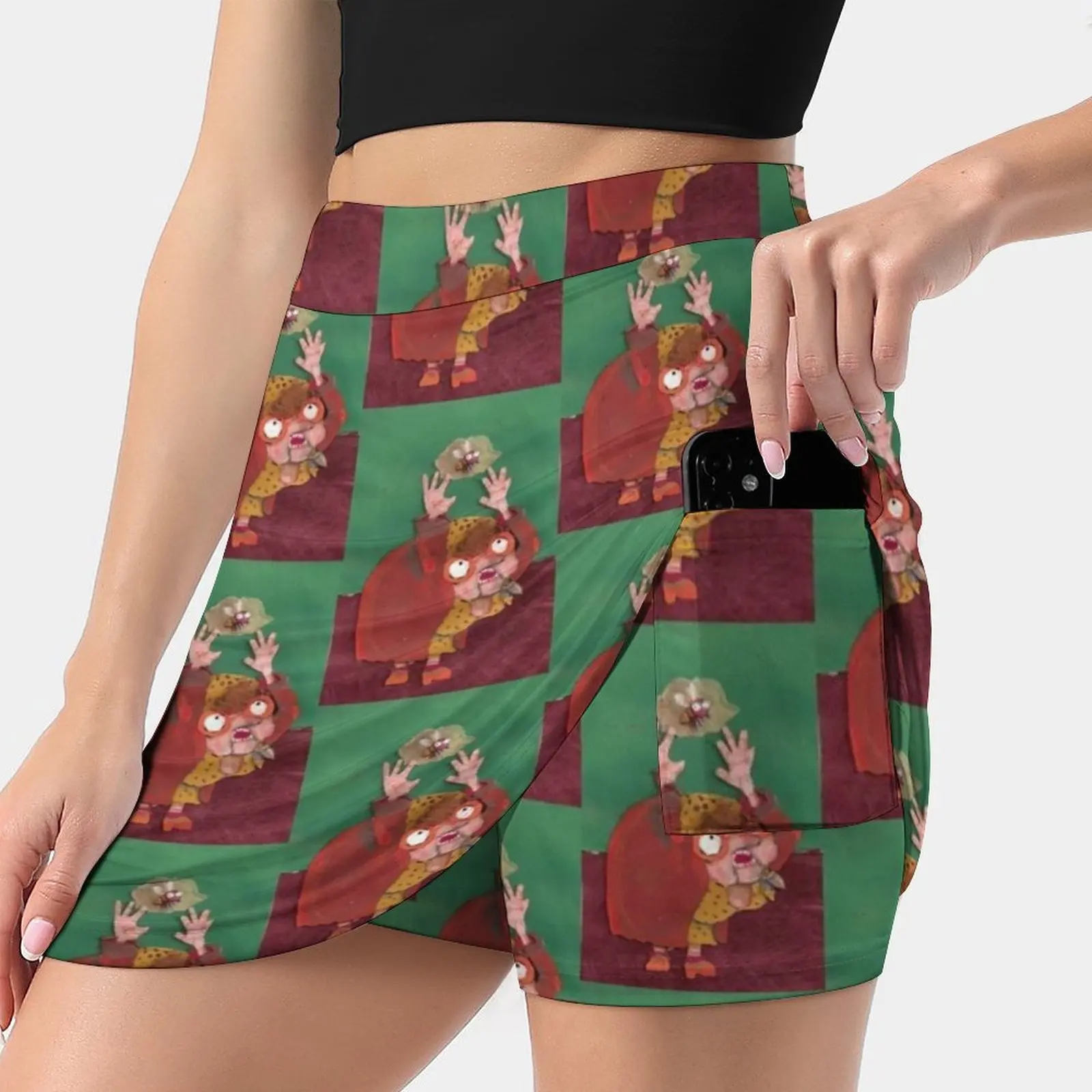 There Was An Old Lady Women's skirt Aesthetic skirts New Fashion Short Skirts Womens Fly Hungry Lady Crazy Old Lady