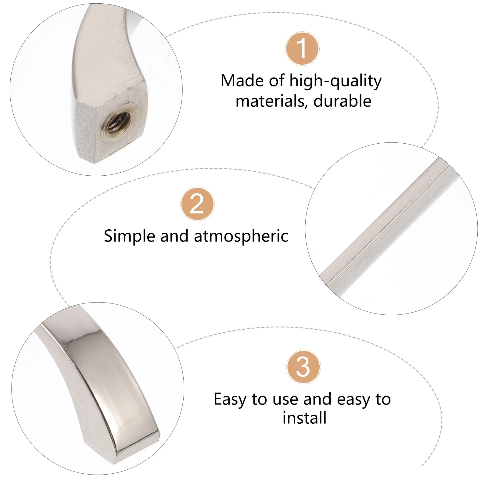 

10Pcs Cabinet Pull Handles Zinc Alloy Rust Proof Door Knobs Wardrobe Drawer Furniture Closet Cupboard Cabinet Handles