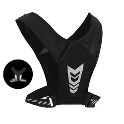 Reflective Running Backpack Lightweight Running Chest Pouch Breathable Mesh Vest Bag Running Adjustable Buckle for Men Women