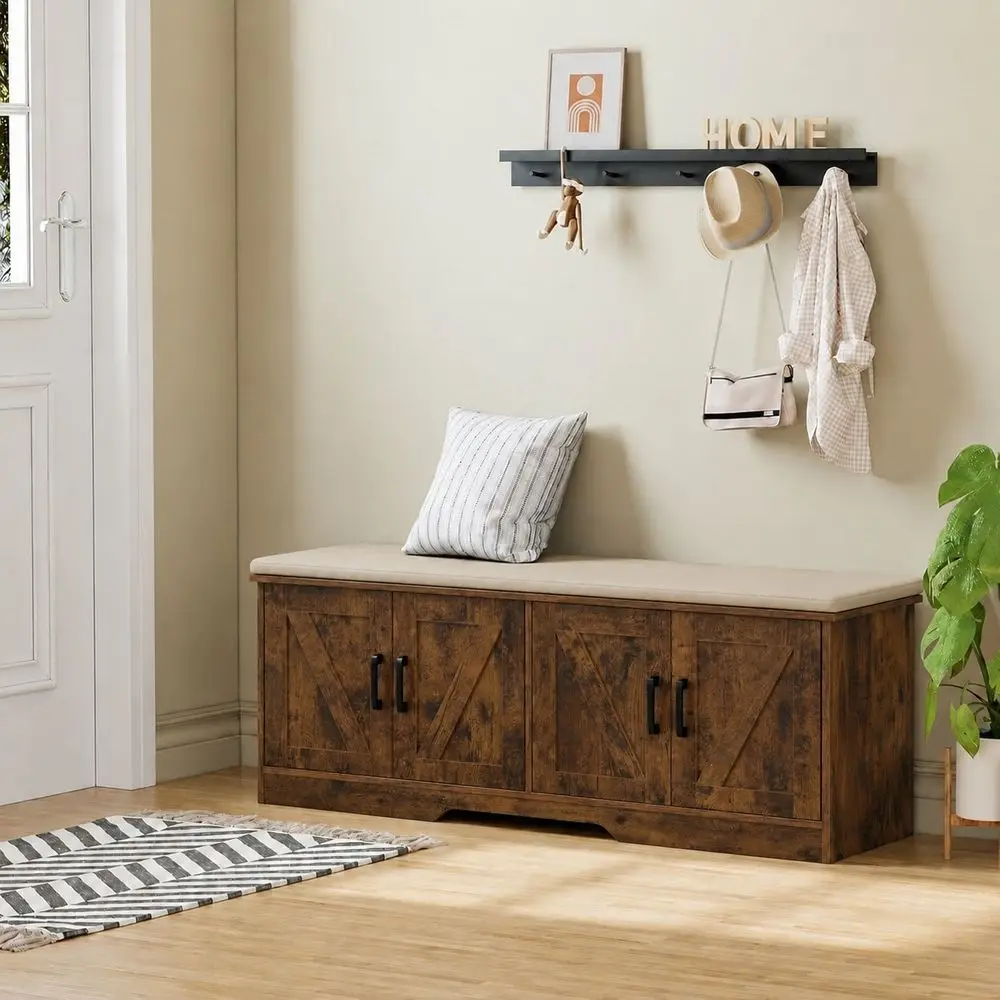 More Than A Shoe Cabinet, This Entryway Storage Bench Combines Hidden Shoe Storage, A Comfortable Padded Seat, And Removable Sh