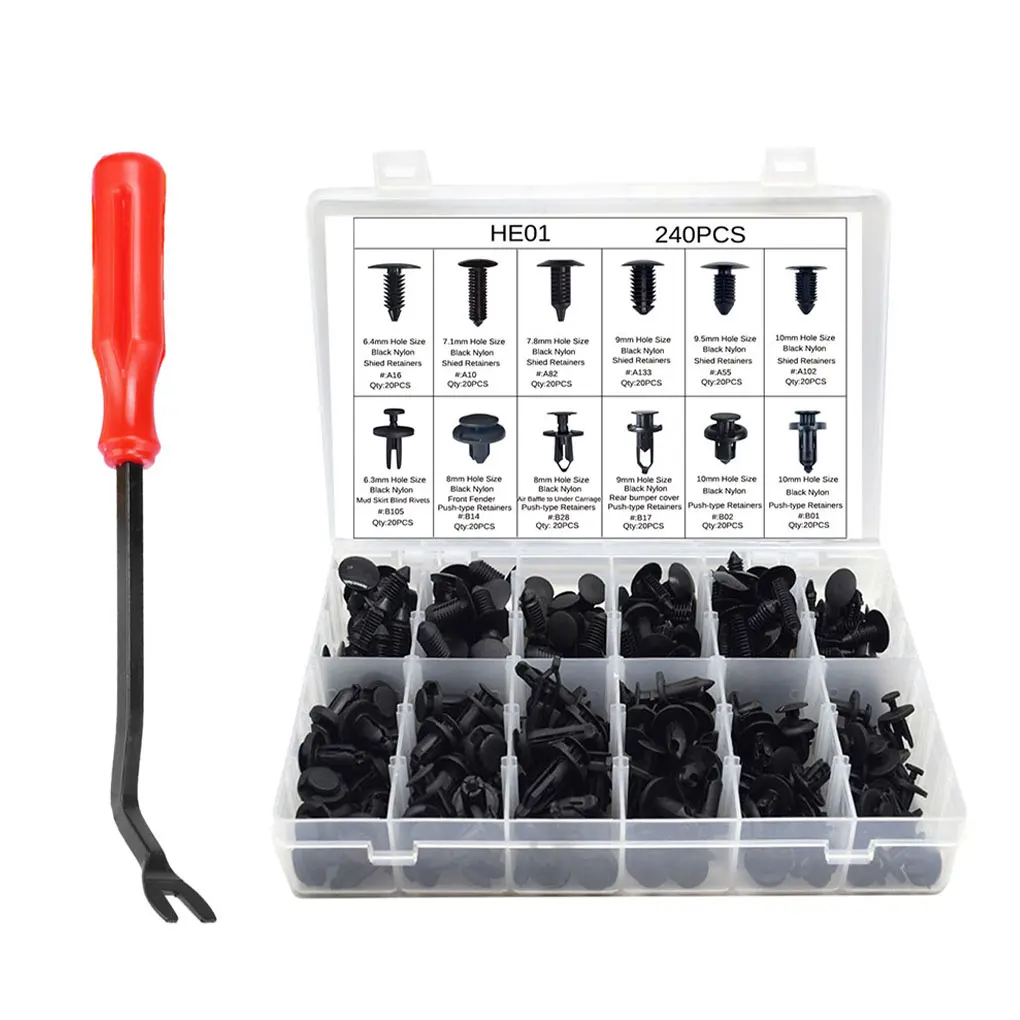 Effortless Installation Buckle Car Body Clips For Easy Setup Door Trim Clips Boxed Buckle Car Push-in Cage Kits