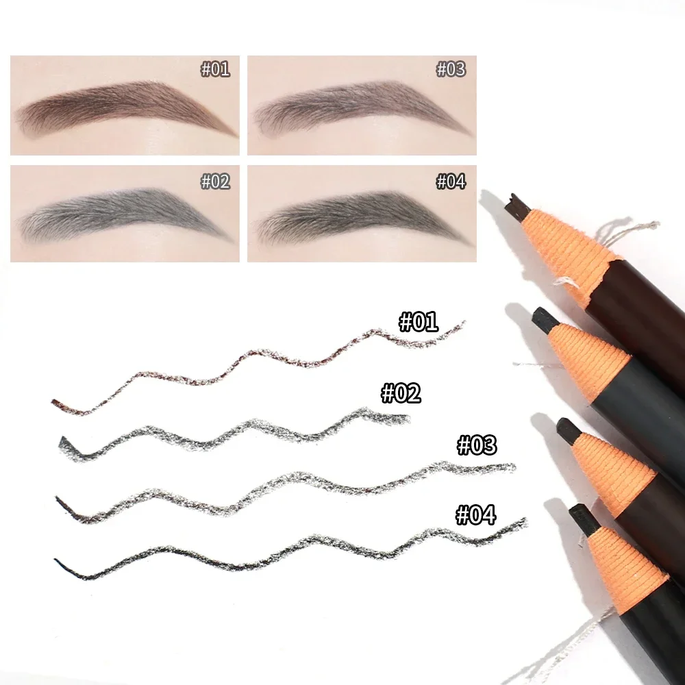 Professional Microblading Eyebrow Pencil Tattoo Waterproof Long Lating Brow Tint Makeup Eyeliner Eyebrow Pen Enhancers Cosmetics