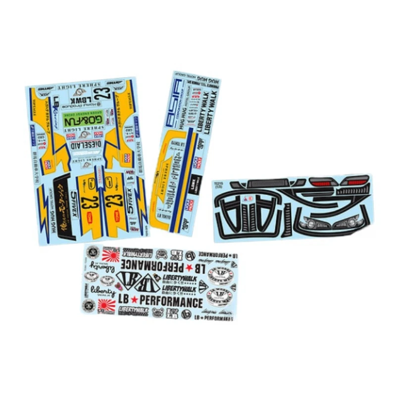 Naklejki Rc 1/10 zestaw kolorowych naklejek do zdalnego sterowania obudowa korpusu dryfującego 200mm Tamiya tt02 kyosho podwozie