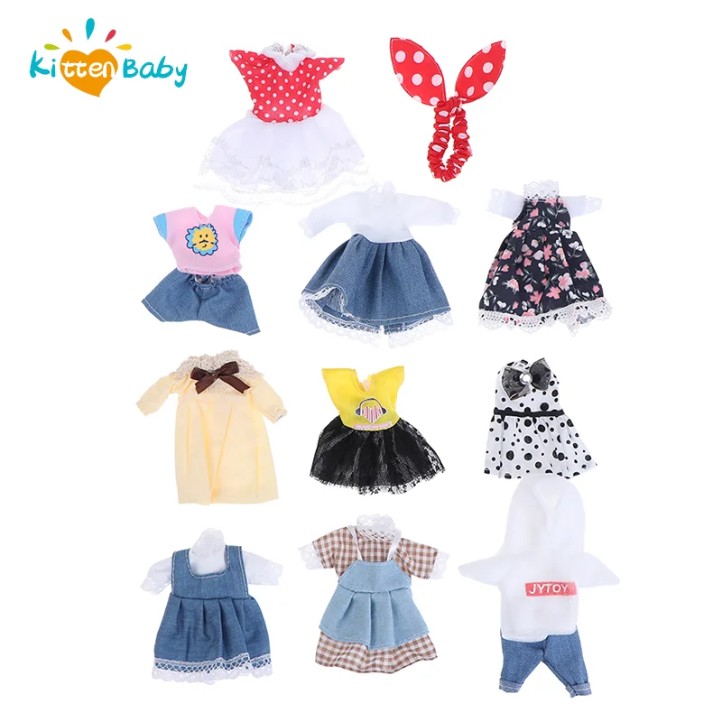 Doll Clothes For 16cm BJD Doll High-end Dress Up Fashion Handmade Dress Clothing Skirt Outfit General Dress Suit DIY Girls Toys