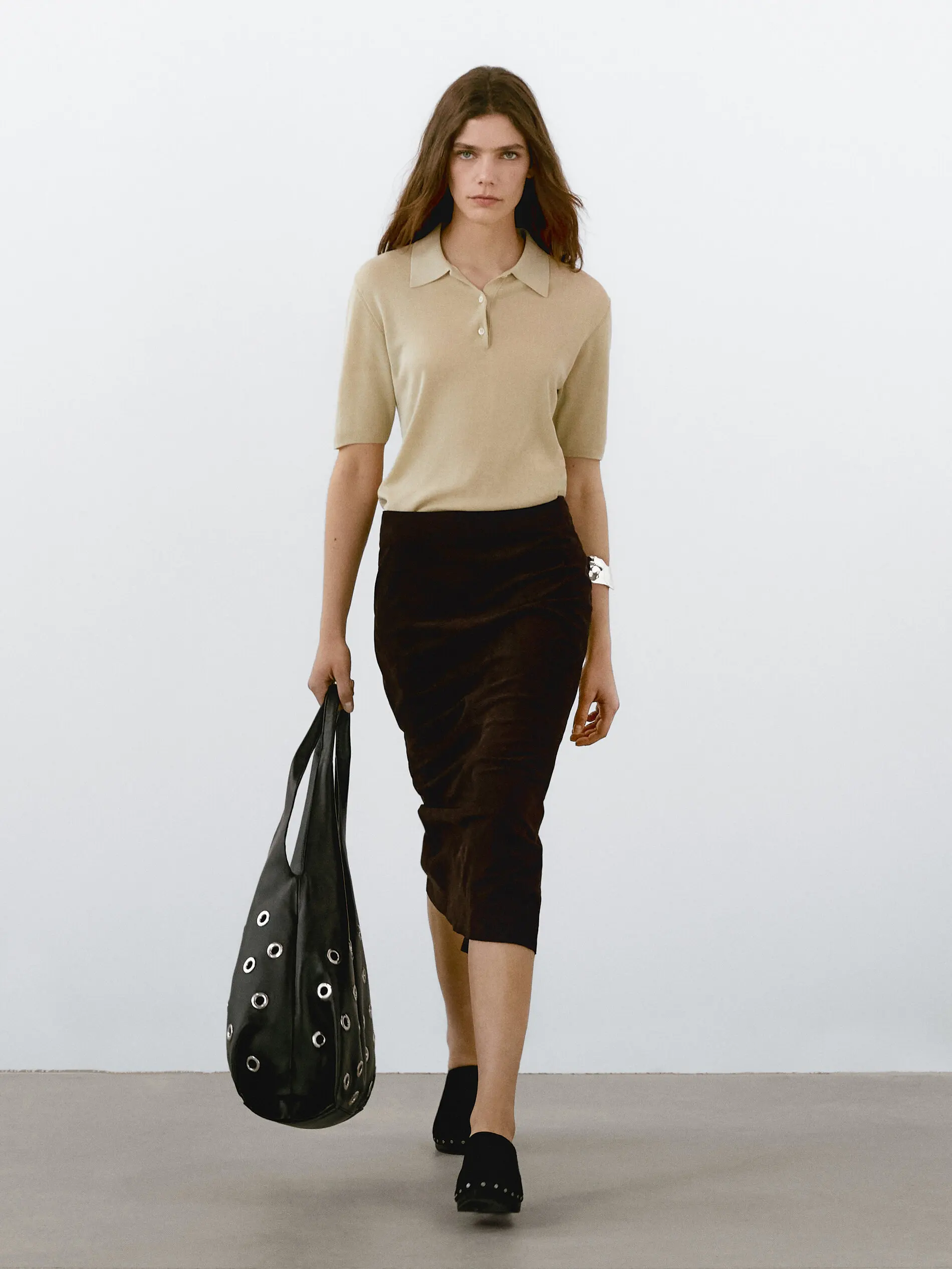 Ethereal MD 2025 massidutti autunno nuovo stile della moda femminile Camicia POLO lavorata a maglia a maniche corte leggera stile pendolare