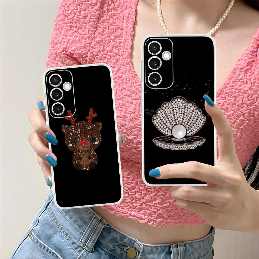 

Shining Diamond Mobile Phone Case for Samsung Galaxy S25 S24 S23 S22 S21Plus FE Ultra Clear Colorful Cover Cover Luxury