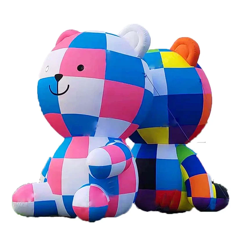 Custom Inflatable  Outdoor Colorful Bear Cartoon, For Lawn And Park Activities