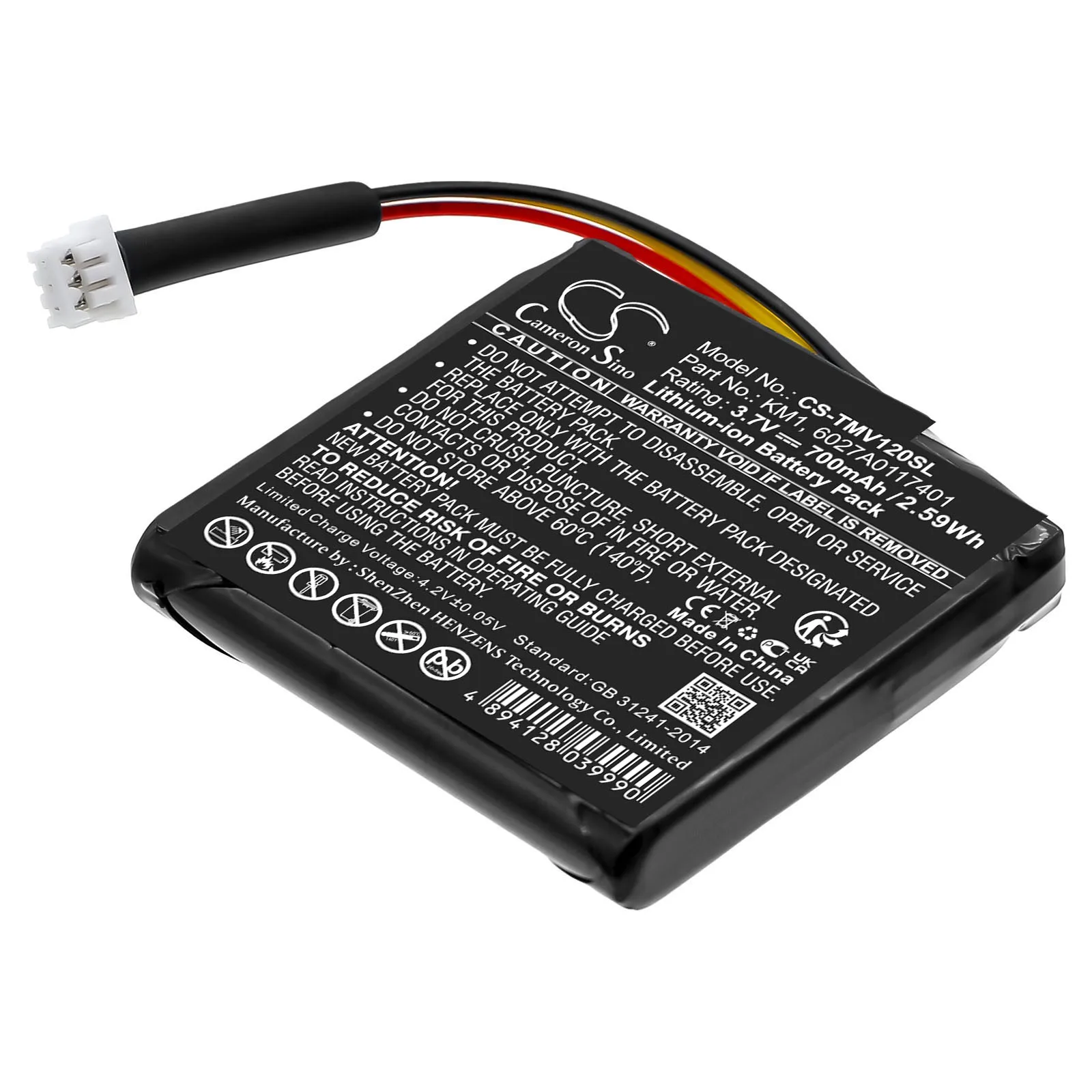 

Li-ion GPS, Navigator Battery for TomTom,3.7v,700mAh,Via Live Euro 4EH44 Start 20,KM1 6027A0117401 XLHS416*08338 6027A0117412