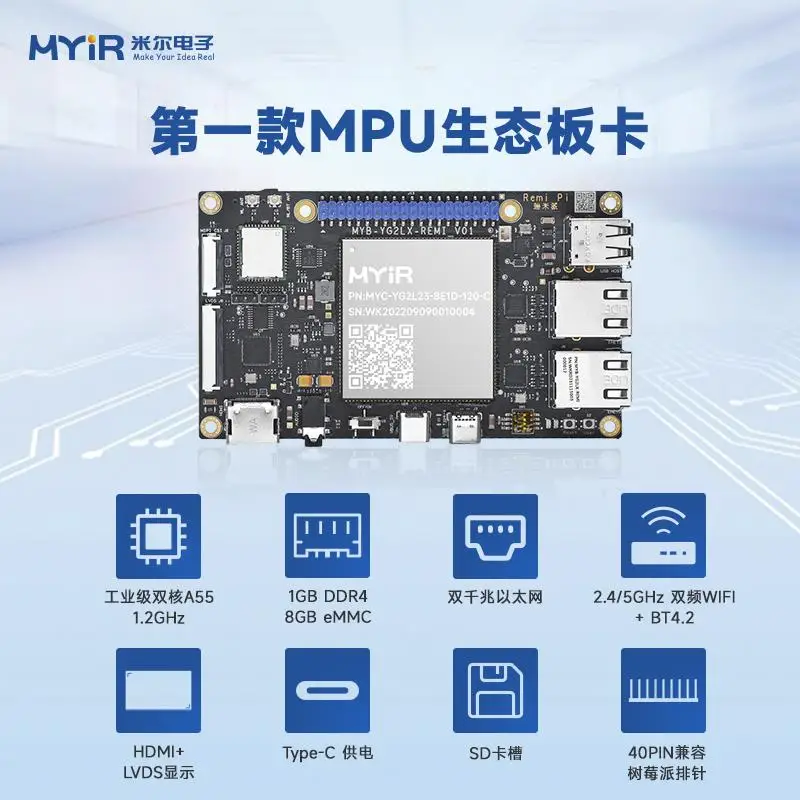 Remi Pi RZG2L Dual Core A55 Entwicklungsboard Lernboard kompatibel mit Raspberry Pi Erweiterung