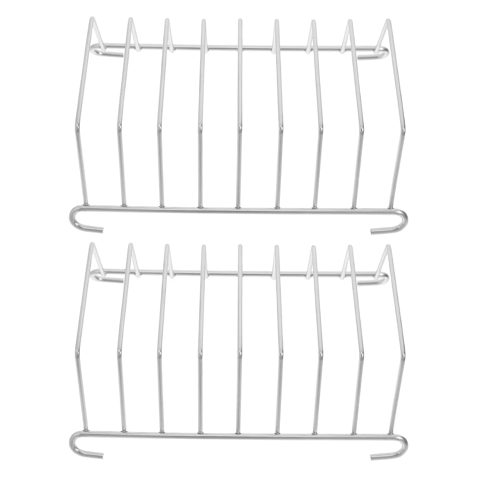 2Pcs Stainless Steel Toast Rack Unique Shape Bread Holder Kitchen Supply Desktop Toast Storage Stand Household Kitchen Tool