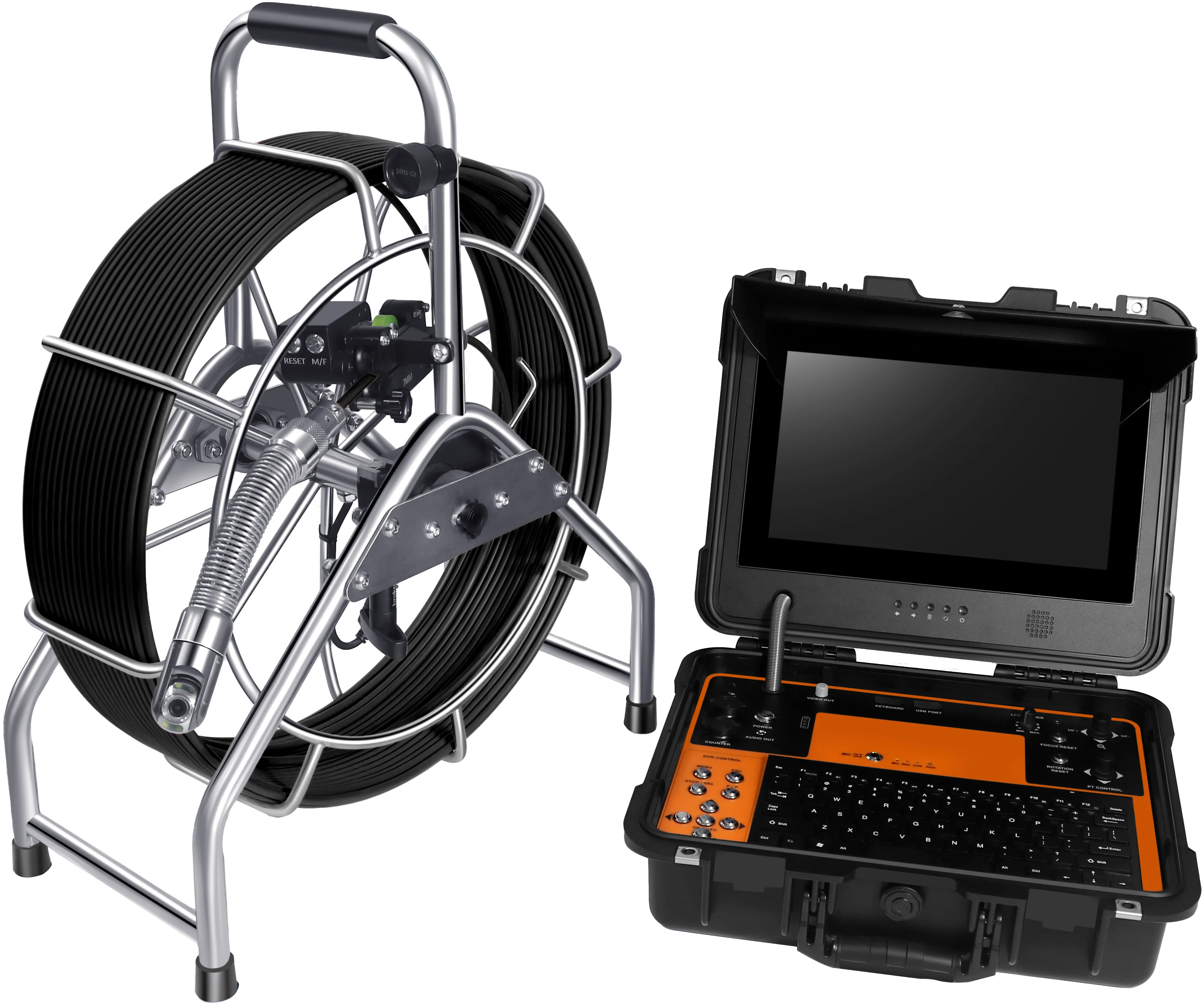 

WITSON 60M Full HD Analog CCTV Camera System Pan & Tilt Rotation For Pipe Inspection