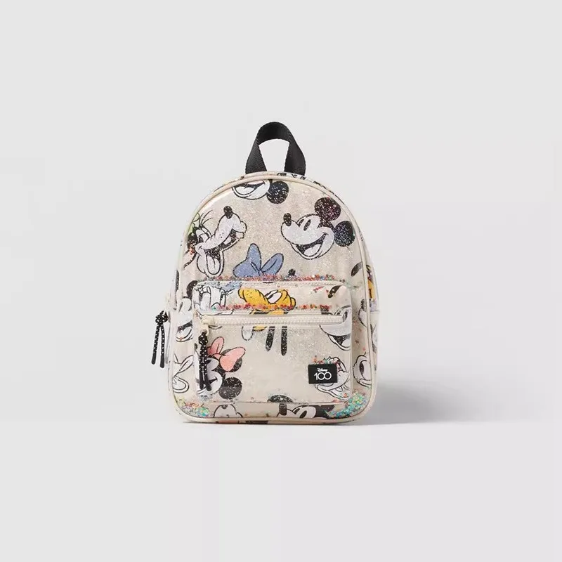 Disney Mickey Minnie Mouse Backpack Travel Storage Fashion Cartoon Anime Cute Girl Baby Mini Print Backpack Girls Birthday Gifts