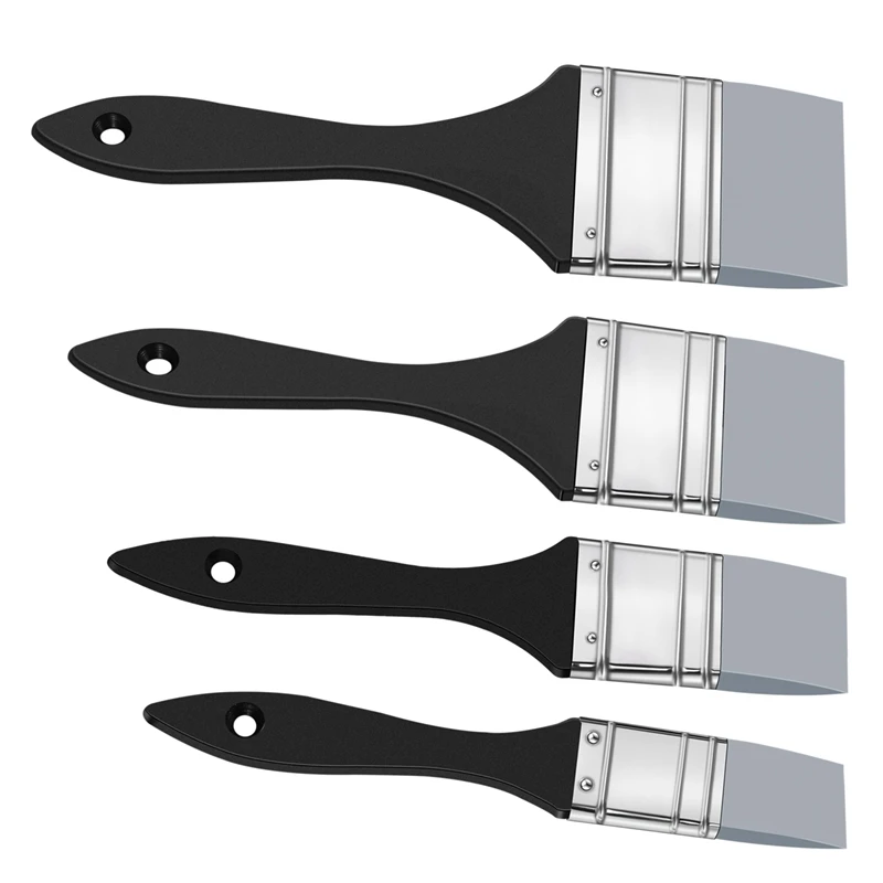 مجموعة فرش طلاء سيليكون مكونة من 4 قطع فرشاة سيليكون لتشكيل الألوان لفرشاة طلاء الراتنج، 1 1.5 2 2.5 بوصة واسعة-A51M #2