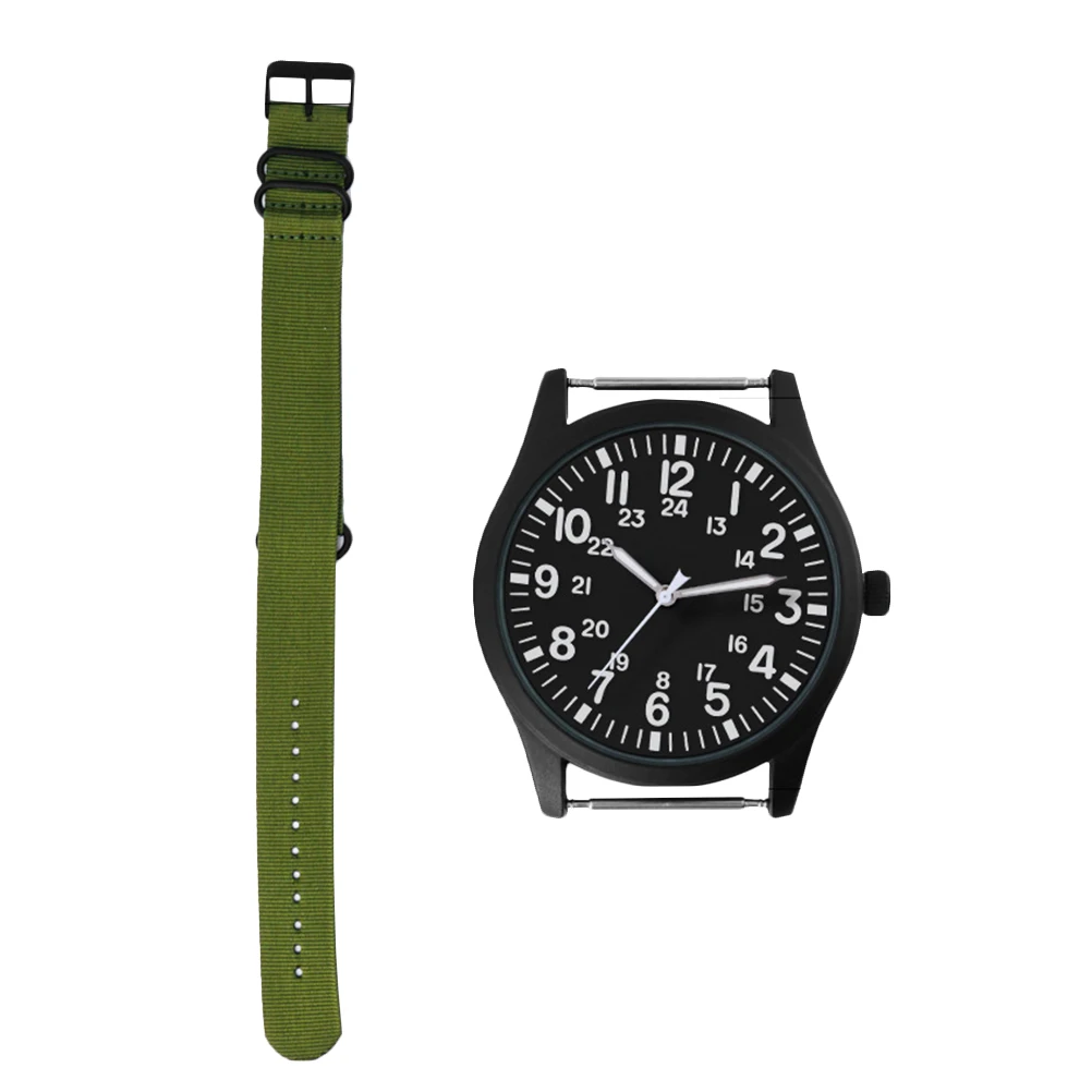 

Men Sports Watch Army Green Student Leisure Durable Fashion Male Wristwatch Adjustable Practical Quartz Watches for Men