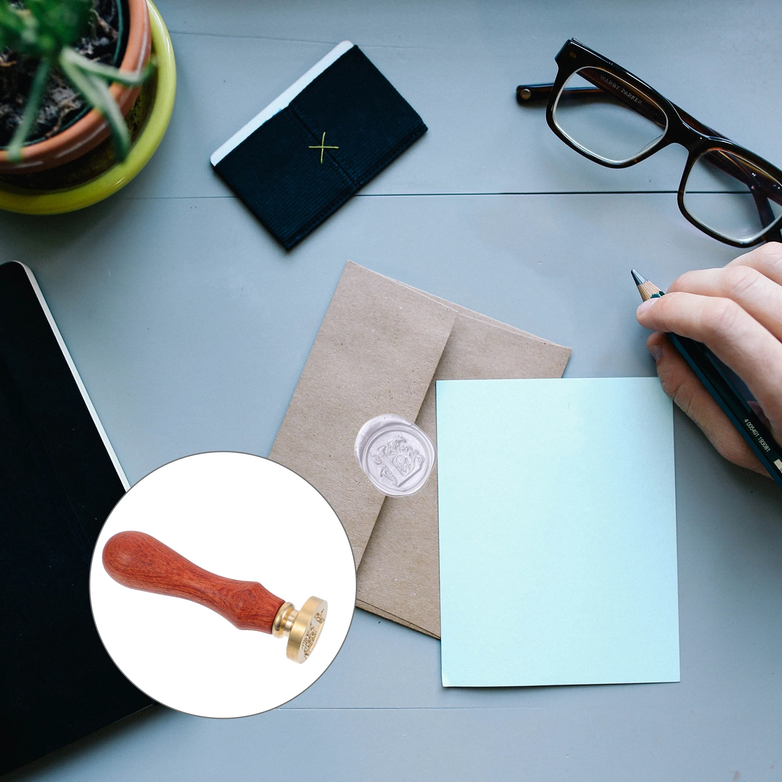 

1 pc Retro Style Wax Seal Stamps Delicate Alphabet Pattern Diy Stamps For Envelopes Scrapbooks Handicrafts Sealing