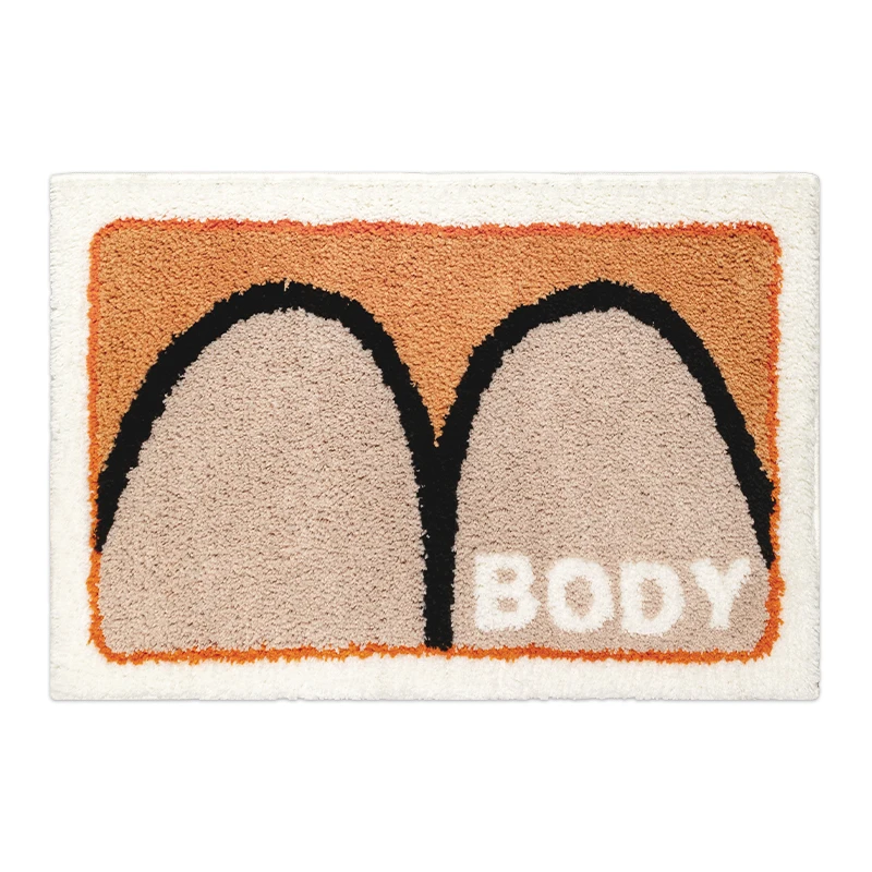 Funny Tufting Bathroom Mat Soft Plushy Rug Bedroom Bedside Carpet Doormat Floor Anti Slip Pad Aesthetic Home Room Decor