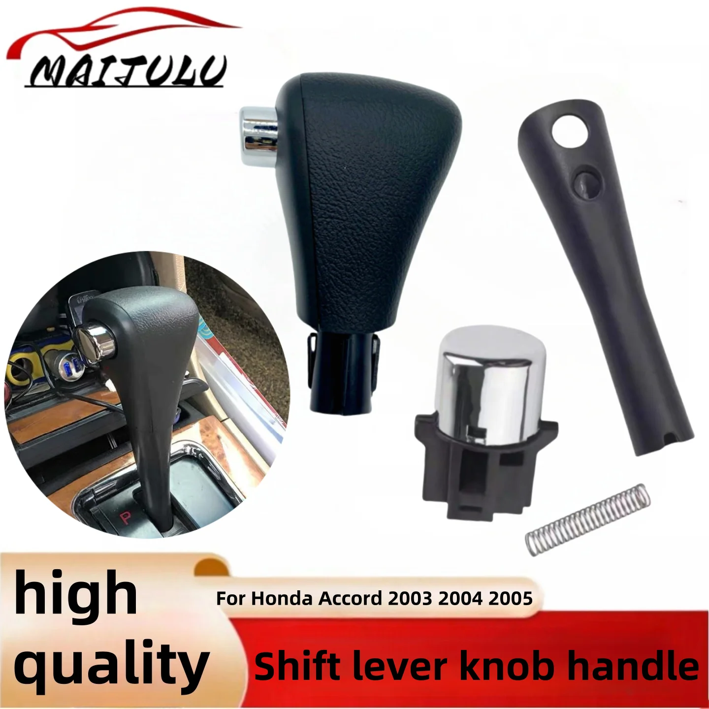 

Left Hand Drive Car Shifter Knob Handle Interior Shift Lever 54131-SDA-A51 For Honda Accord 2003 2004 2005Button With Spring