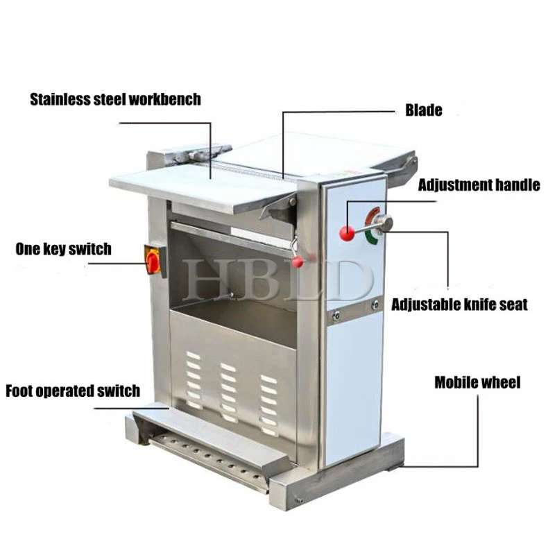 Electric Pig Skin Meat Slicer Multifunctional Commercial Lamb Beef Degreasing Slicer