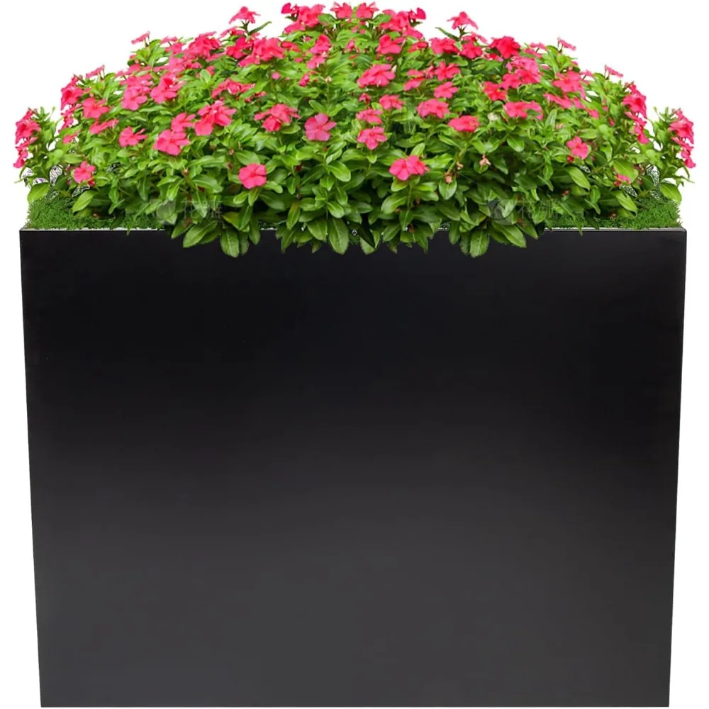 

Tall Rectangular Removable Planter for Indoor or Outdoor Terraces, Porches, Durable All Weather, Garden, Modern Design, for Plan