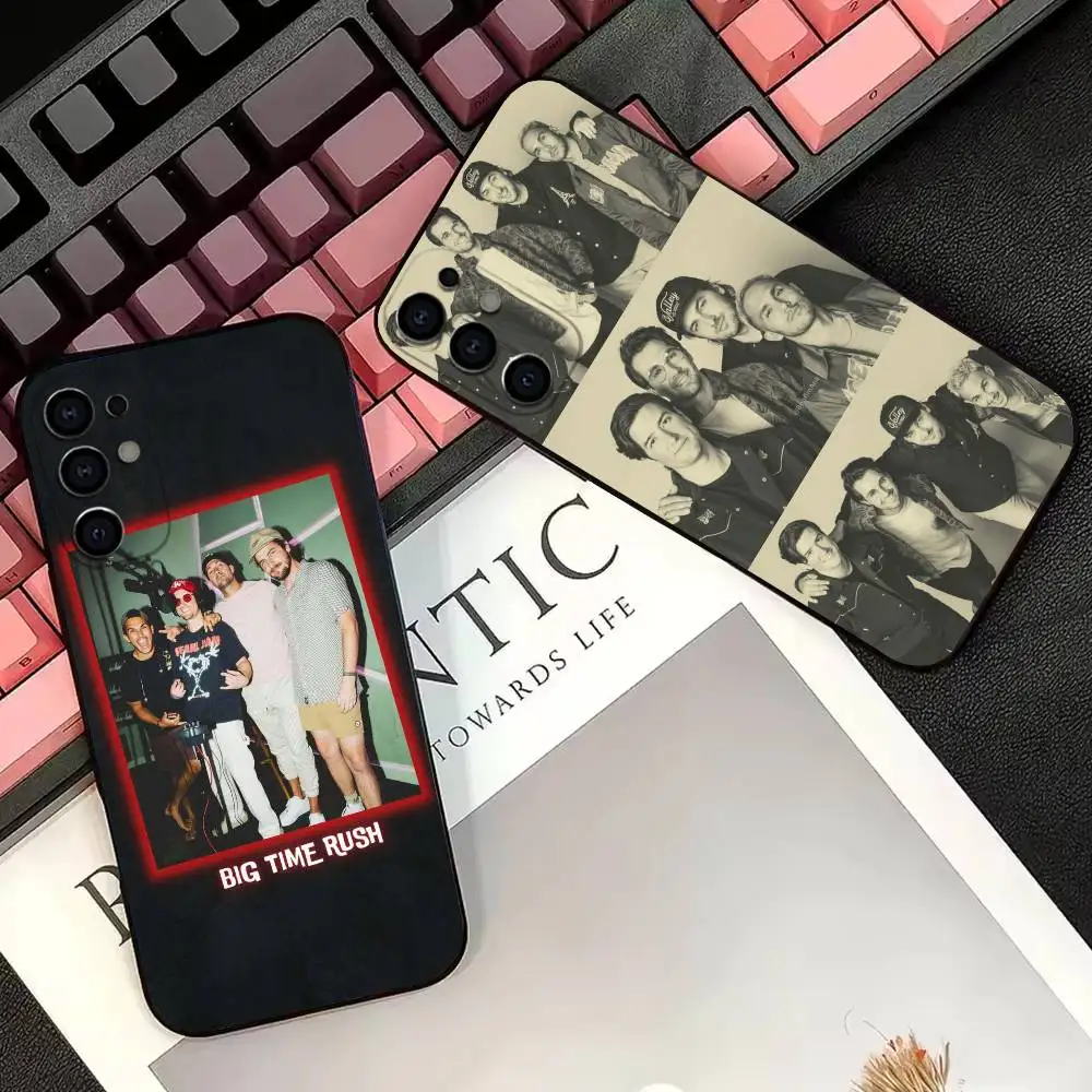 B-Big T-Time Rush Band Phone Case Transparent Silicone Soft For Samsung S25,S24,S21,S22,S23,S30,Ultra,S20,Plus,Fe