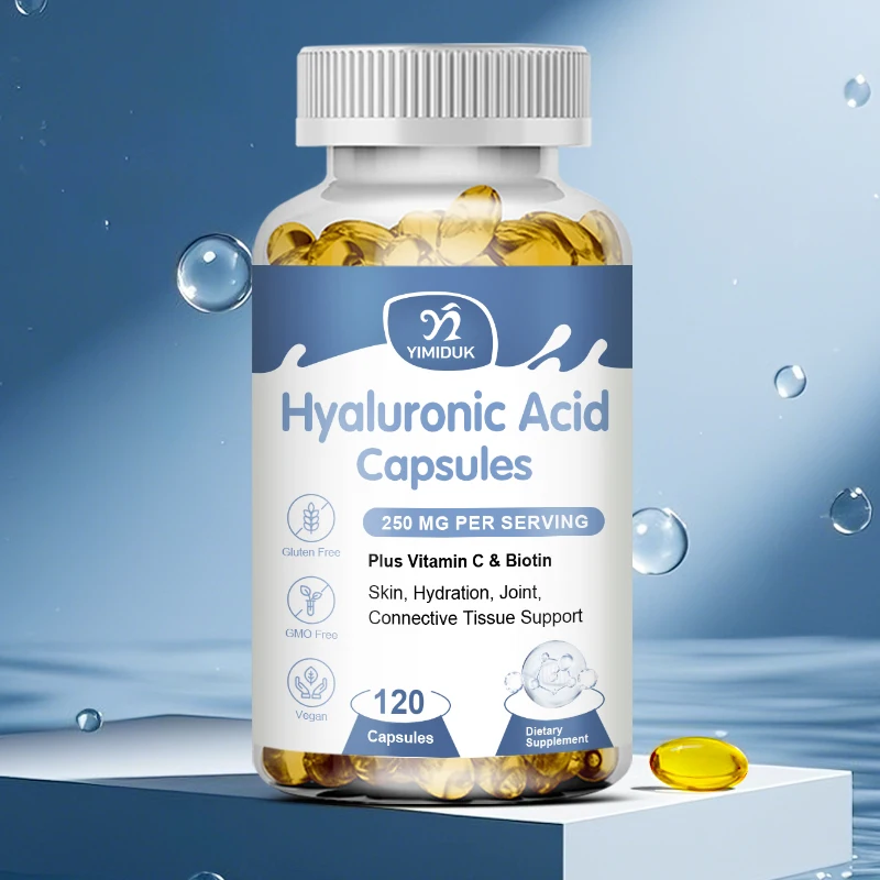 

Powerful Hydrolyzed Collagen Capsules, with Hyaluronic Acid Antioxidant Skin Hair Nails Health With Vitamins Minerals