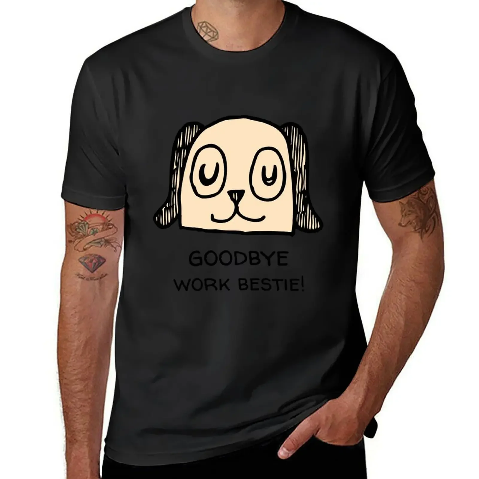 

Goodbye Work Bestie T-Shirt quick drying shirts graphic cute clothes mens white t shirts
